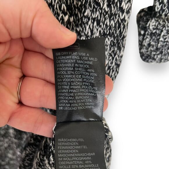 & Other Stories Black Knitted Side Slit Midi Sweater Dress Size S Mock Neck NWT - Picture 9 of 12